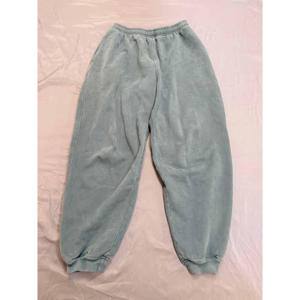 Big Dogs Mens Vintage Green Sun Faded Fleece Jogger Sweatpants Size Medium Y2K